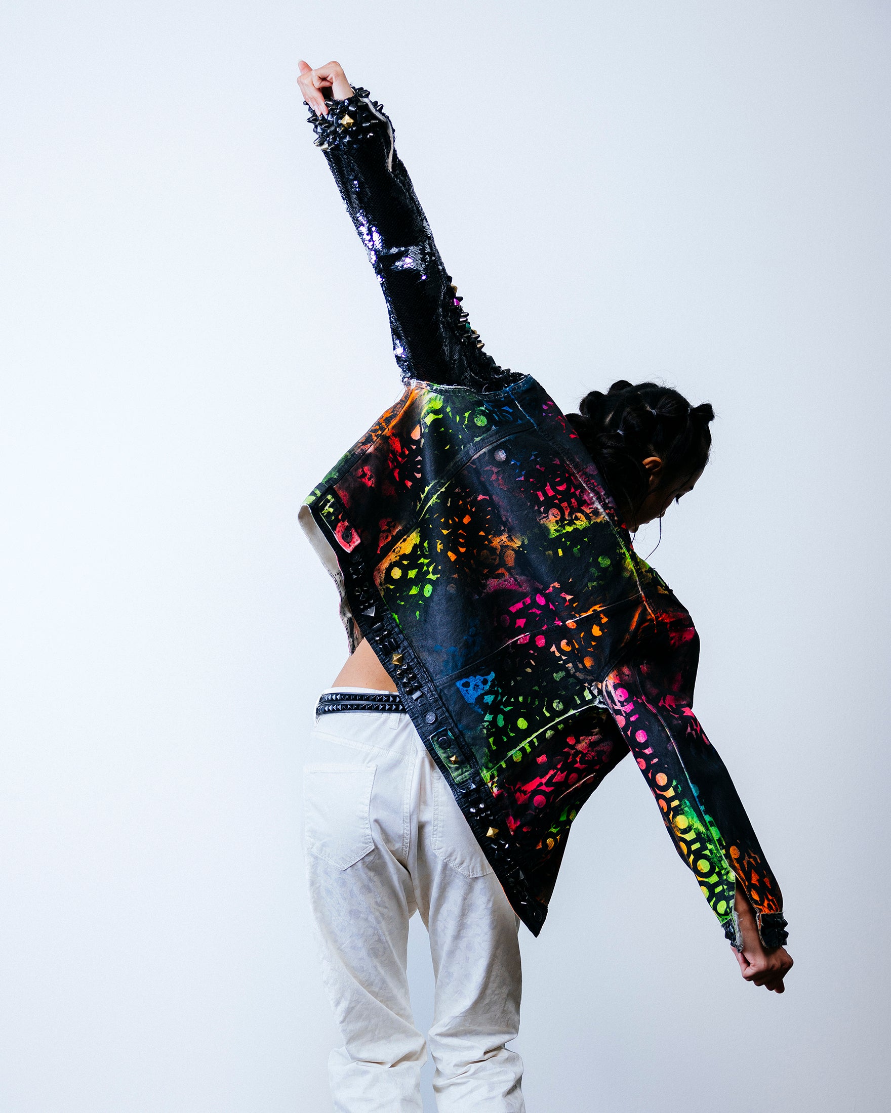 NEON SIGN UNFINISHED DENIM JACKET 【18ss】 neon sign 18ss UNFINISHED DENIM JACKET