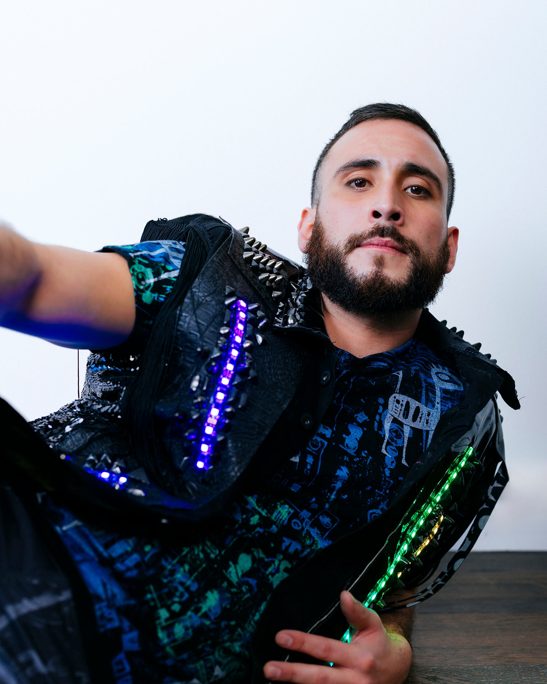 Observer LED Denim Vest 1.0 - Black – Tinsel Arcade